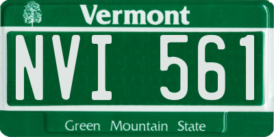 VT license plate NVI561