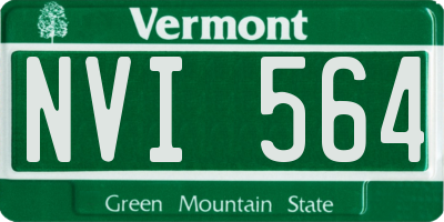 VT license plate NVI564
