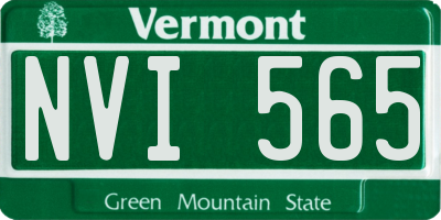 VT license plate NVI565