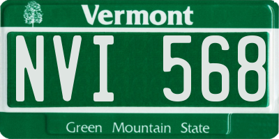 VT license plate NVI568
