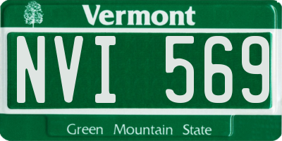 VT license plate NVI569