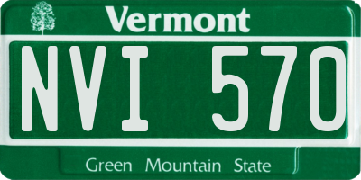 VT license plate NVI570