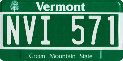 VT license plate NVI571