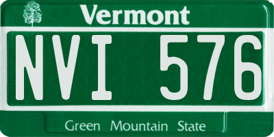 VT license plate NVI576