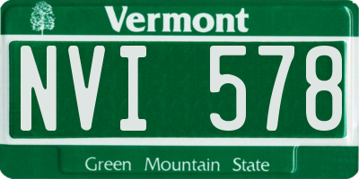 VT license plate NVI578