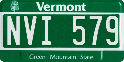 VT license plate NVI579