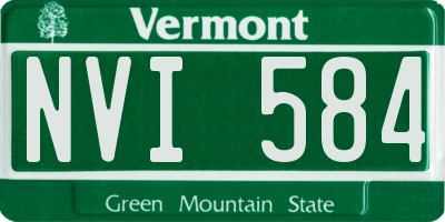 VT license plate NVI584