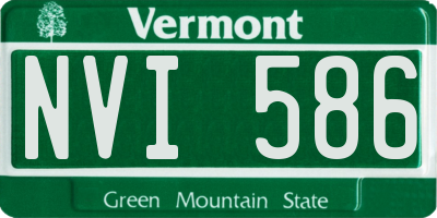 VT license plate NVI586