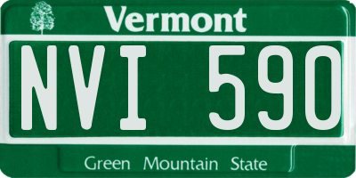 VT license plate NVI590
