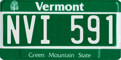 VT license plate NVI591