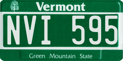 VT license plate NVI595