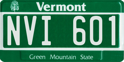 VT license plate NVI601