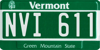 VT license plate NVI611