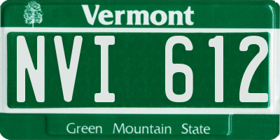 VT license plate NVI612