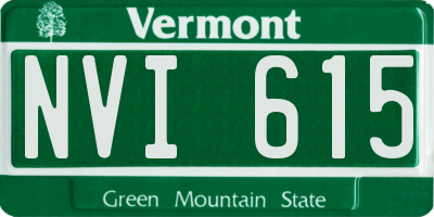 VT license plate NVI615