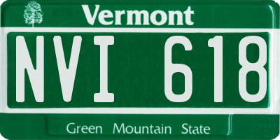 VT license plate NVI618