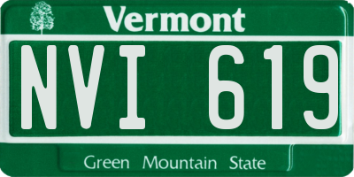 VT license plate NVI619