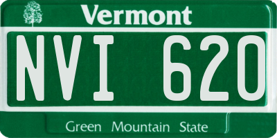 VT license plate NVI620