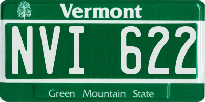 VT license plate NVI622