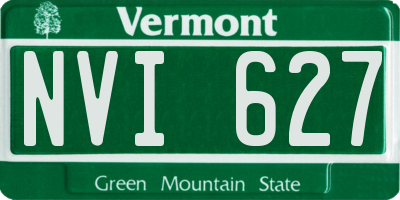VT license plate NVI627
