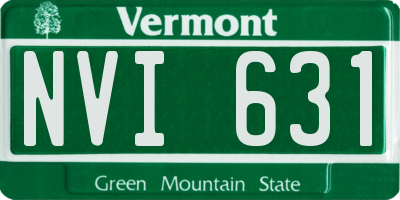 VT license plate NVI631
