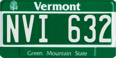 VT license plate NVI632