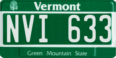 VT license plate NVI633