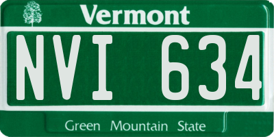 VT license plate NVI634