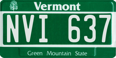 VT license plate NVI637