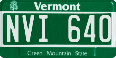 VT license plate NVI640