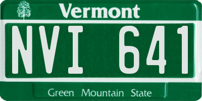 VT license plate NVI641