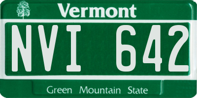 VT license plate NVI642