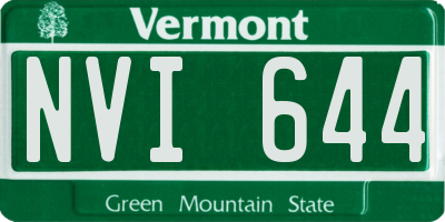 VT license plate NVI644
