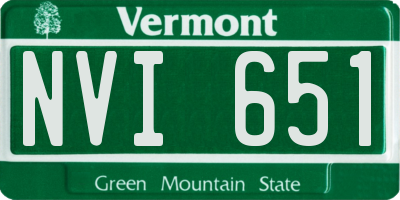 VT license plate NVI651