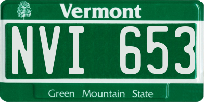 VT license plate NVI653