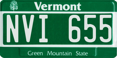 VT license plate NVI655