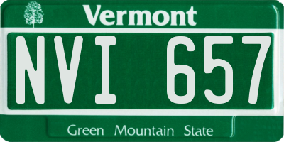 VT license plate NVI657