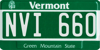 VT license plate NVI660