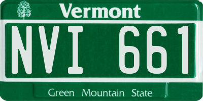 VT license plate NVI661
