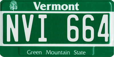 VT license plate NVI664
