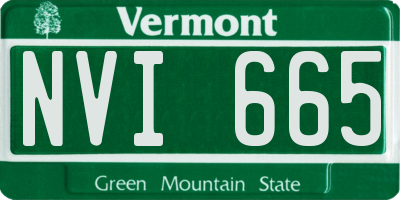 VT license plate NVI665