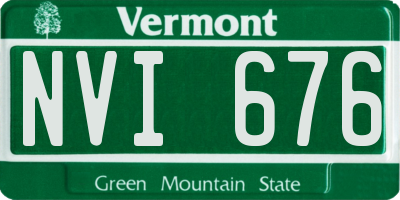 VT license plate NVI676