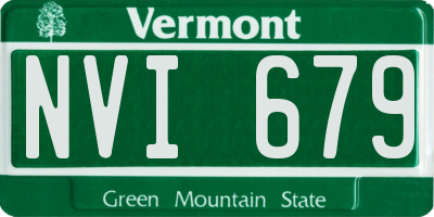 VT license plate NVI679