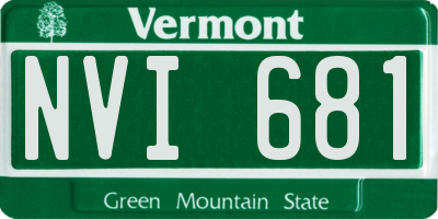 VT license plate NVI681