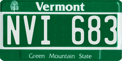 VT license plate NVI683