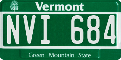 VT license plate NVI684