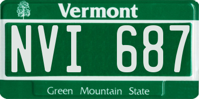 VT license plate NVI687