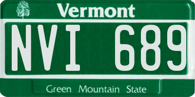 VT license plate NVI689