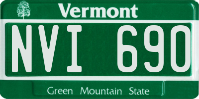 VT license plate NVI690