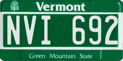 VT license plate NVI692